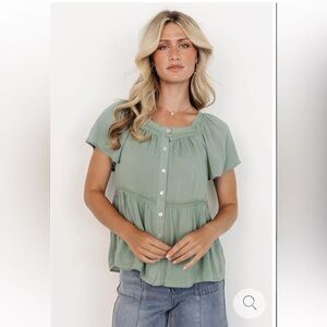 Baltic Born Sage Unity Button-Up Top. size large. NWT.